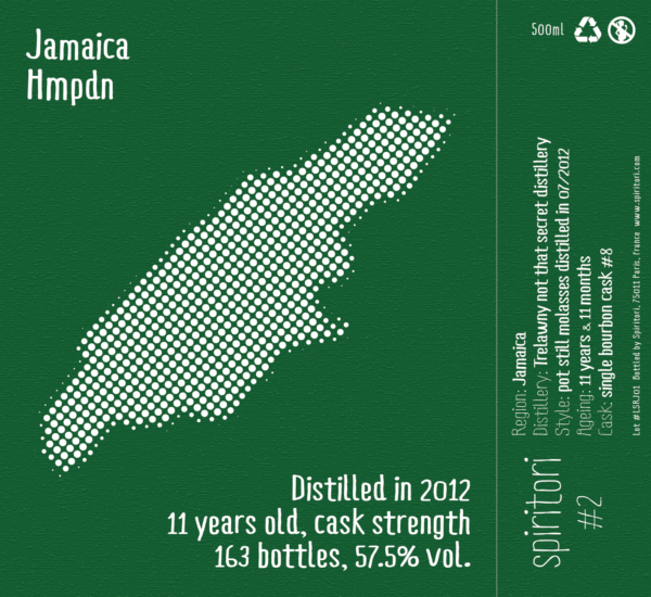 Rhum Jamaica Hmpdn 2012 11 ans 57,5%