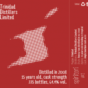 Rhum Trinidad TDL 2008 Heavy 15 ans 64,4%